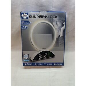 Sealy WakeUp LED Light Calendar Sunrise Clock with 10 Natural Sleep Sounds NIB